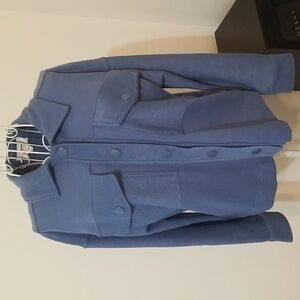 Hippie Rose blue jacket with snaps. Size XS